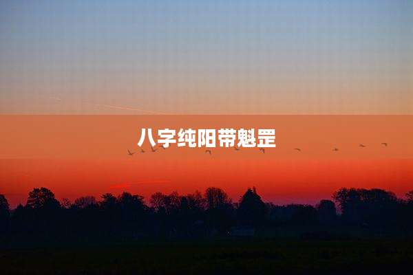 八字纯阳带魁罡