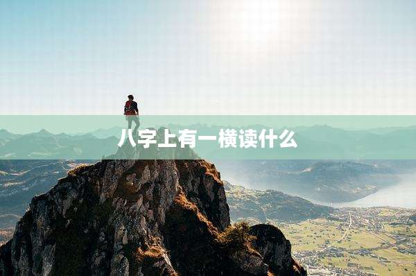 八字上有一横读什么