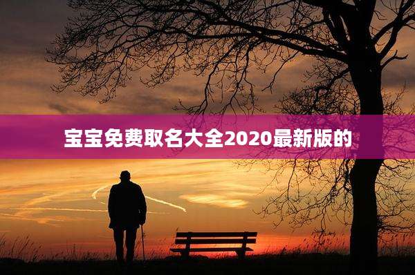 宝宝免费取名大全2020最新版的
