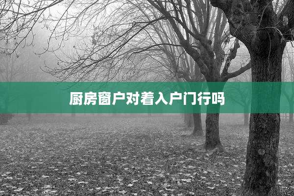厨房窗户对着入户门行吗