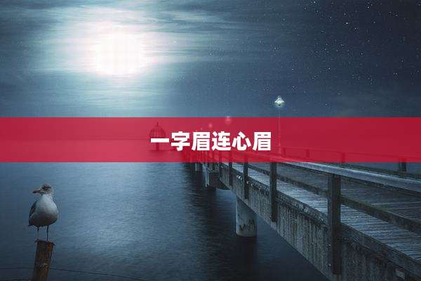 一字眉连心眉