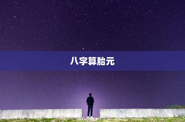 八字算胎元