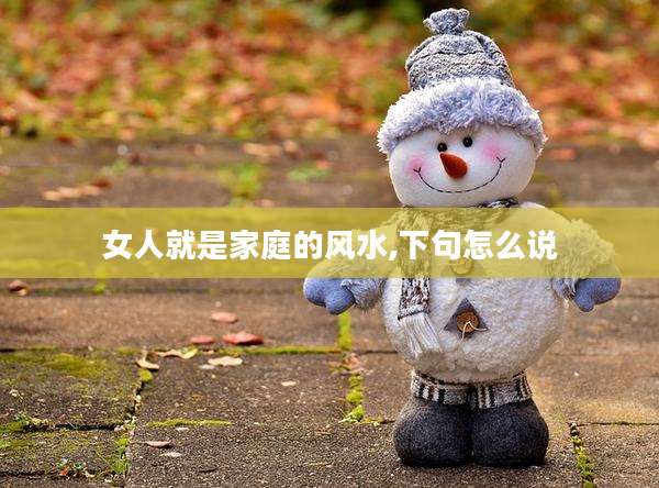 女人就是家庭的风水,下句怎么说