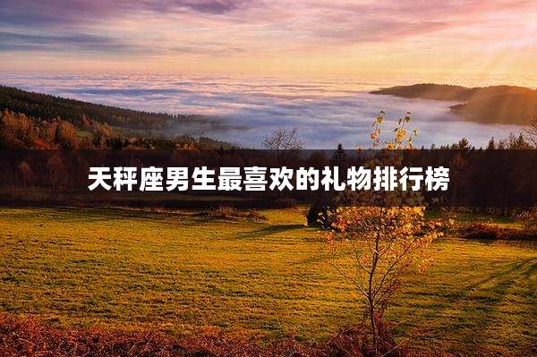 天秤座男生最喜欢的礼物排行榜