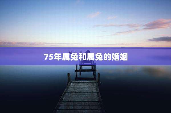 75年属兔和属兔的婚姻