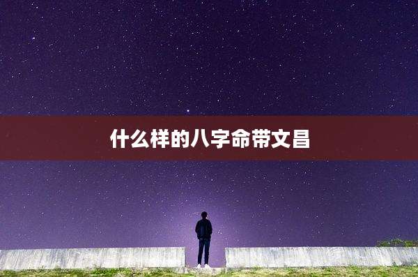 什么样的八字命带文昌