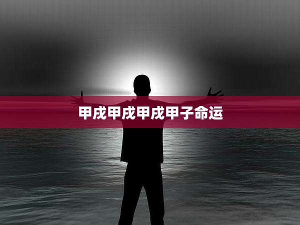 甲戌甲戌甲戌甲子命运