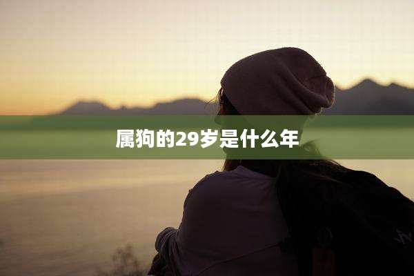 属狗的29岁是什么年