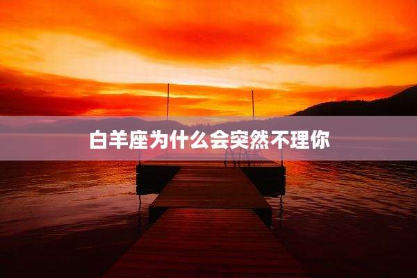 白羊座为什么会突然不理你