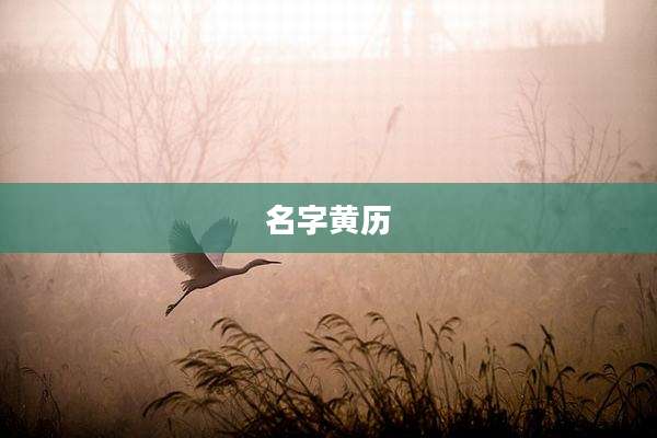 名字黄历