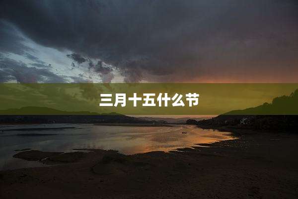 三月十五什么节
