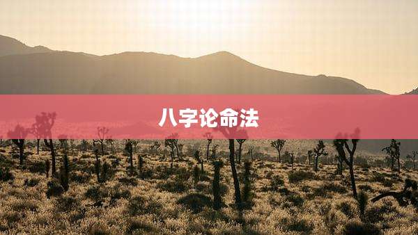 八字论命法