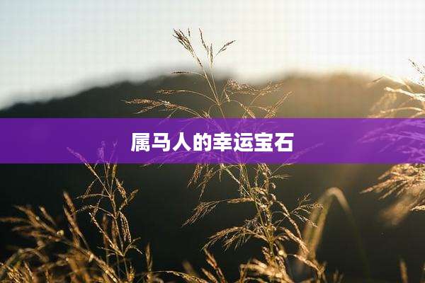属马人的幸运宝石