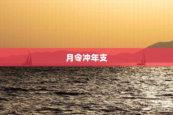 月令冲年支