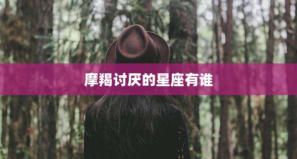 摩羯讨厌的星座有谁