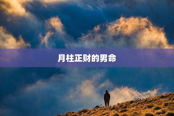 月柱正财的男命
