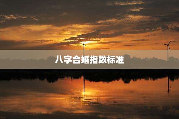 八字合婚指数标准