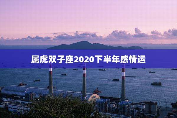 属虎双子座2020下半年感情运