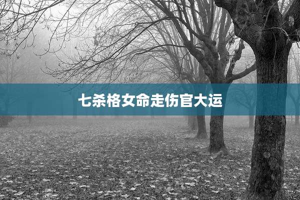 七杀格女命走伤官大运