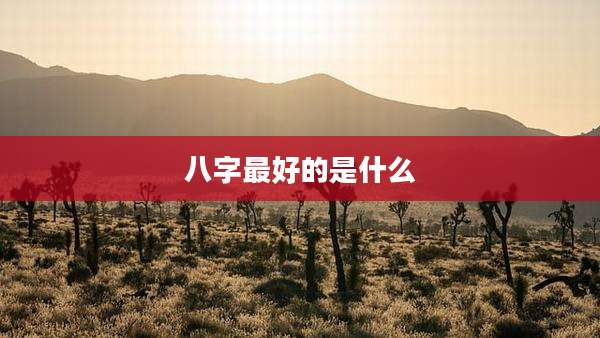 八字最好的是什么