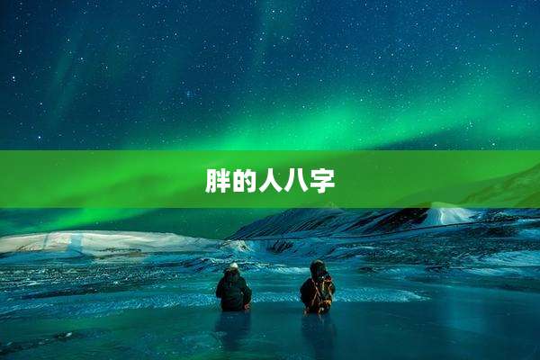 胖的人八字