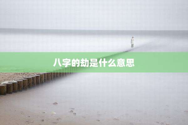 八字的劫是什么意思