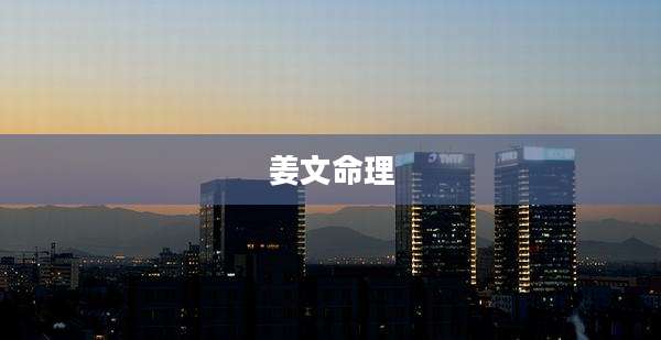 姜文命理