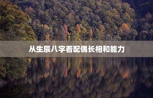 从生辰八字看配偶长相和能力