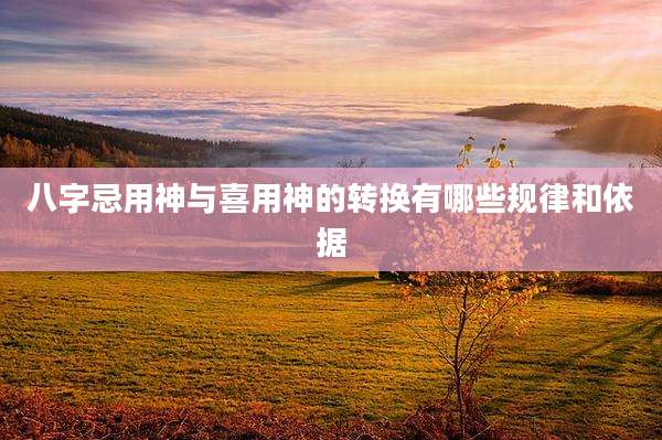 八字忌用神与喜用神的转换有哪些规律和依据