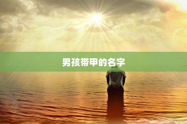 男孩带甲的名字