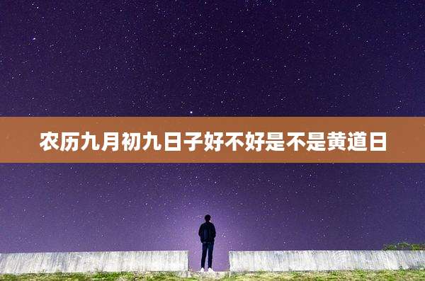 农历九月初九日子好不好是不是黄道日