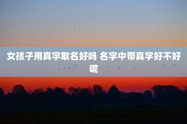 女孩子用真字取名好吗 名字中带真字好不好呢