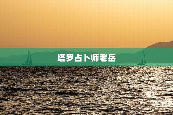 塔罗占卜师老岳