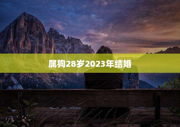 属狗28岁2023年结婚
