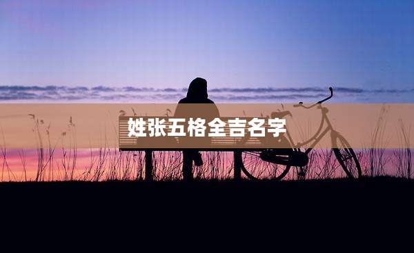 姓张五格全吉名字