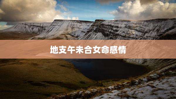 地支午未合女命感情