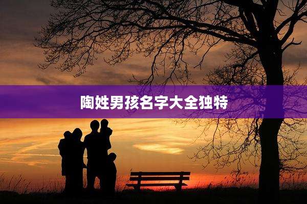 陶姓男孩名字大全独特