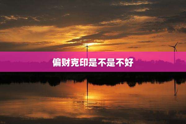 偏财克印是不是不好