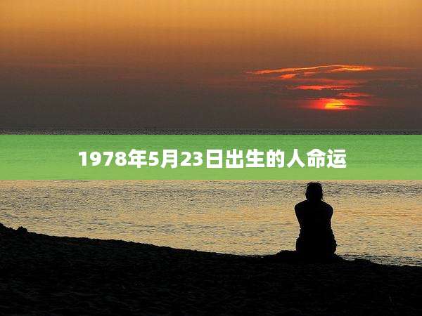 1978年5月23日出生的人命运