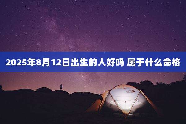2025年8月12日出生的人好吗 属于什么命格