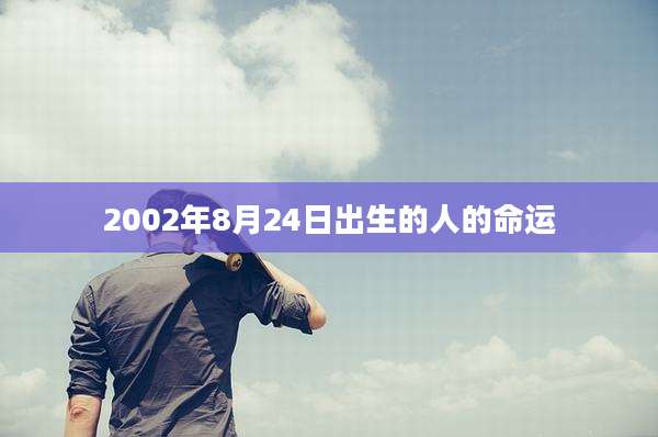 2002年8月24日出生的人的命运