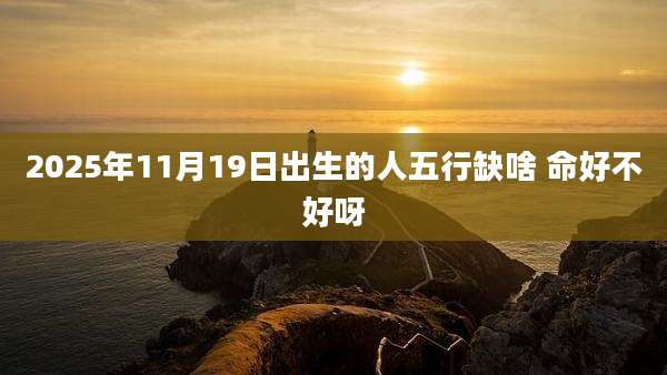 2025年11月19日出生的人五行缺啥 命好不好呀