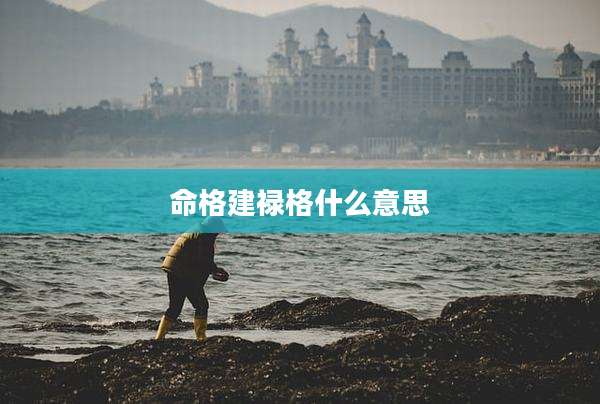 命格建禄格什么意思
