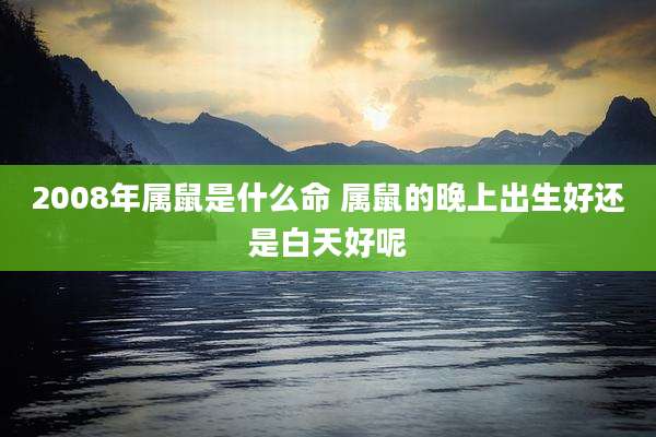 2008年属鼠是什么命 属鼠的晚上出生好还是白天好呢