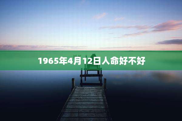 1965年4月12日人命好不好