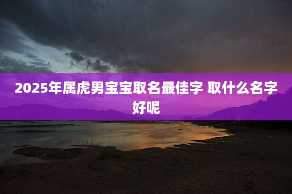 2025年属虎男宝宝取名最佳字 取什么名字好呢