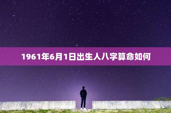 1961年6月1日出生人八字算命如何