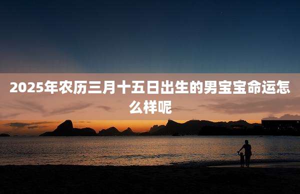 2025年农历三月十五日出生的男宝宝命运怎么样呢
