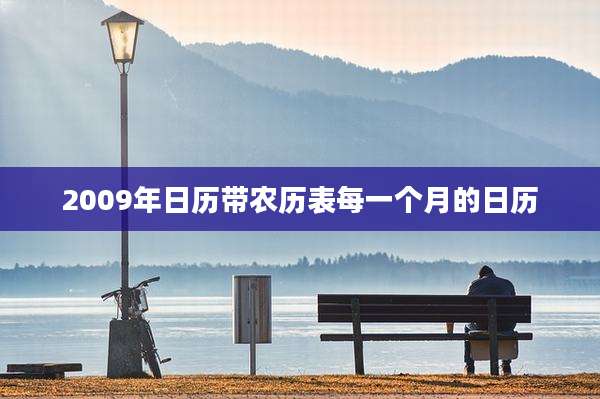 2009年日历带农历表每一个月的日历