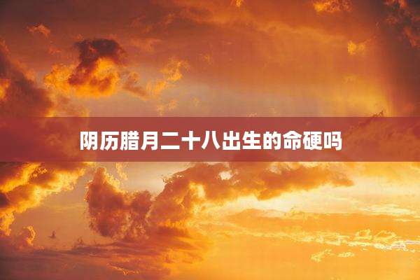 阴历腊月二十八出生的命硬吗